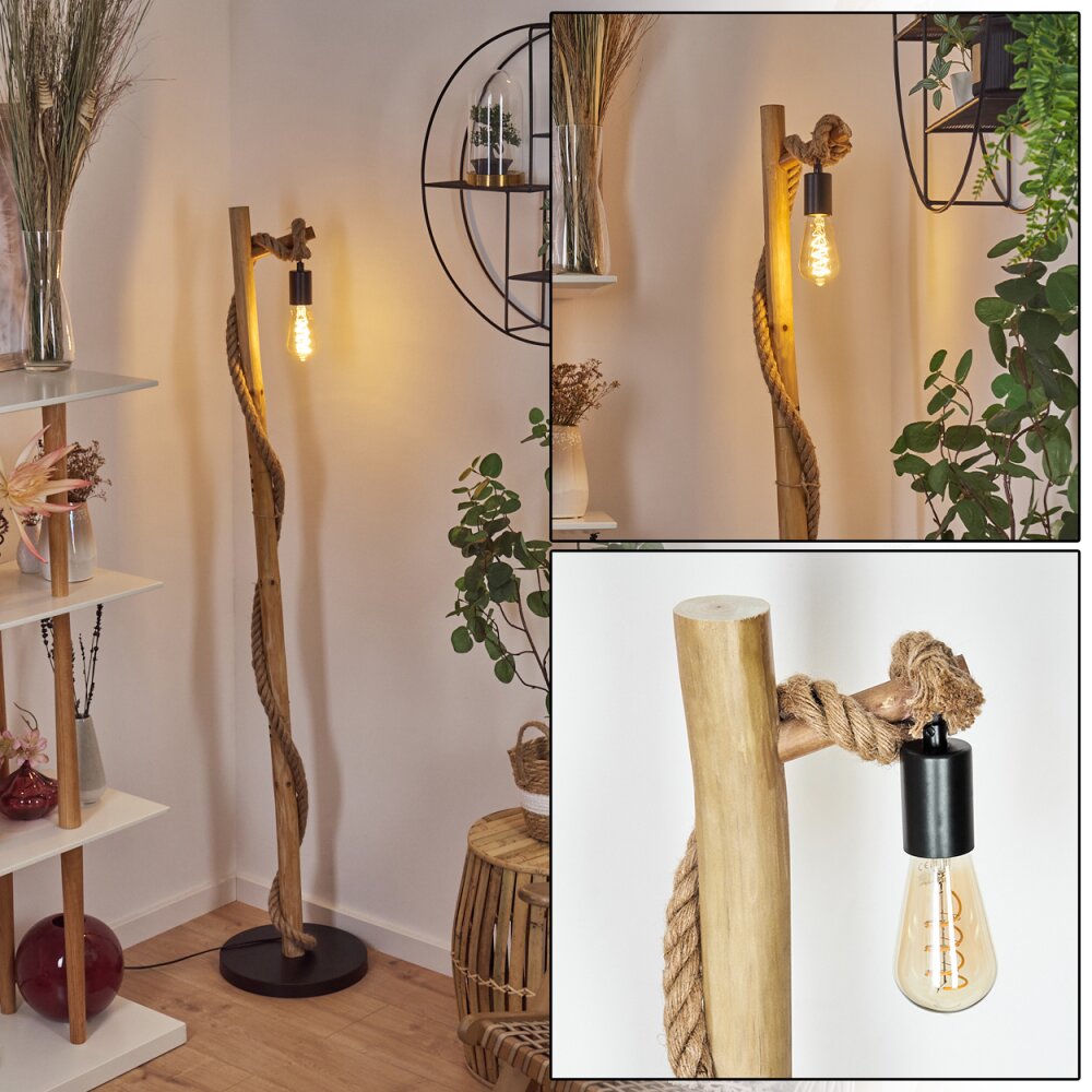 Riekje Staande lamp Natuurlijke kleuren, Zwart, 1-licht main product photo