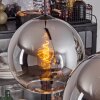 Koyoto  Hanger Glas 30 cm Chroom, Duidelijk, Rookkleurig, 2-lichts