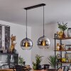 Koyoto  Hanger Glas 30 cm Chroom, Duidelijk, Rookkleurig, 2-lichts