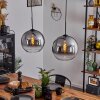 Koyoto  Hanger Glas 30 cm Duidelijk, Rookkleurig, 2-lichts