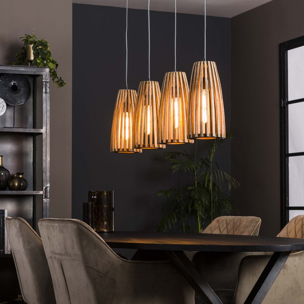 Solca Hanglamp Zwart, 4-lichts main product photo