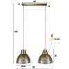 Screen Hanglamp Antiek, Brons, 2-lichts