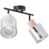 Brilliant Weald Plafondlamp Zwart, 2-lichts