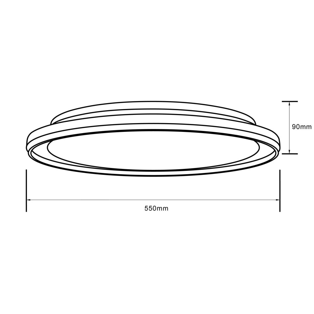 Brilliant Pederson Plafondlamp LED Zwart, Wit, 1-licht, Afstandsbediening