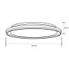 Brilliant Pederson Plafondlamp LED Zwart, Wit, 1-licht, Afstandsbediening