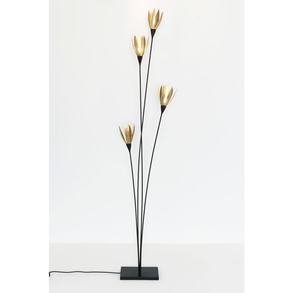 Holländer DIRETTORE Staande lampen Goud, Zwart, 4-lichts main product photo
