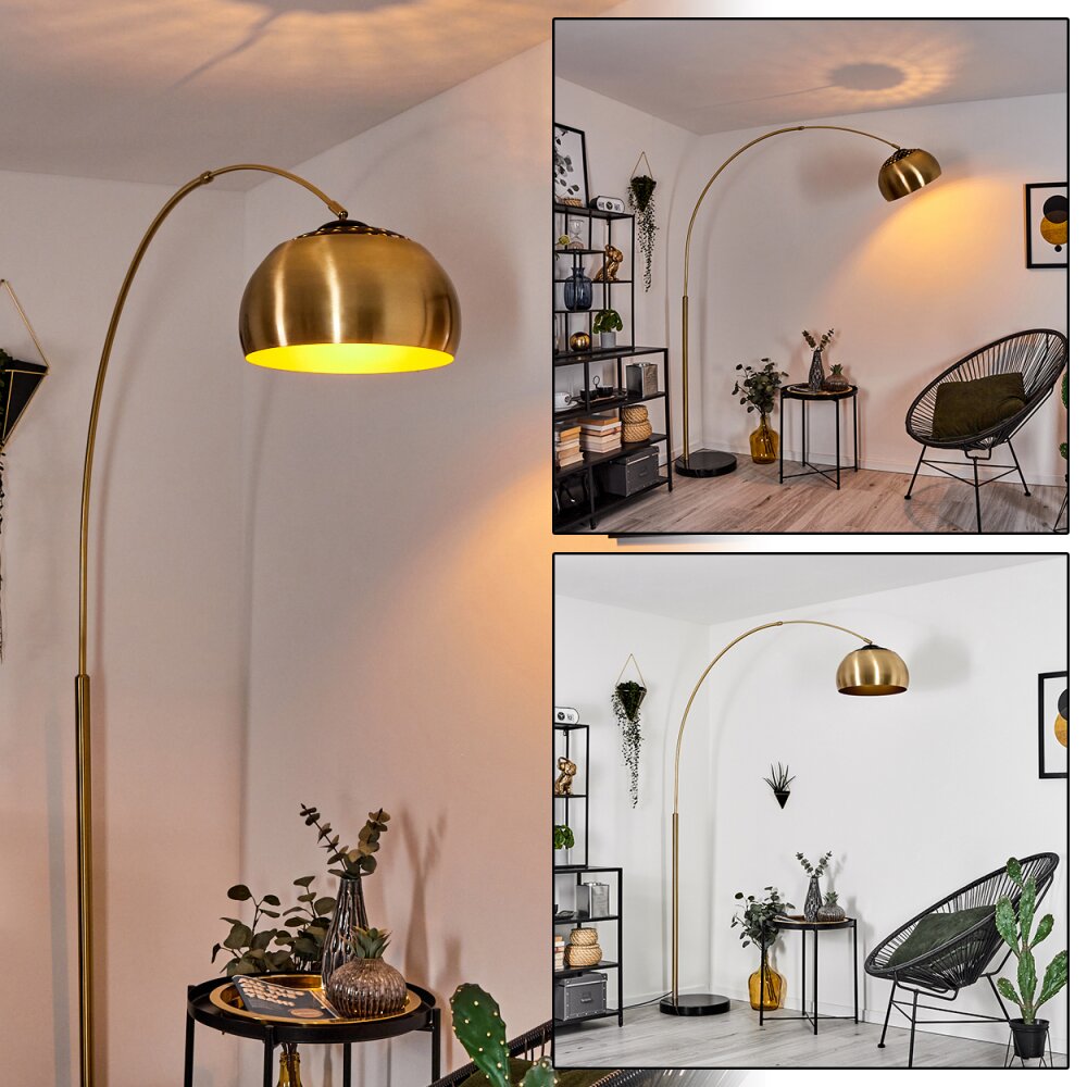 Lourinha Booglamp Messing, Zwart, 1-licht main product photo