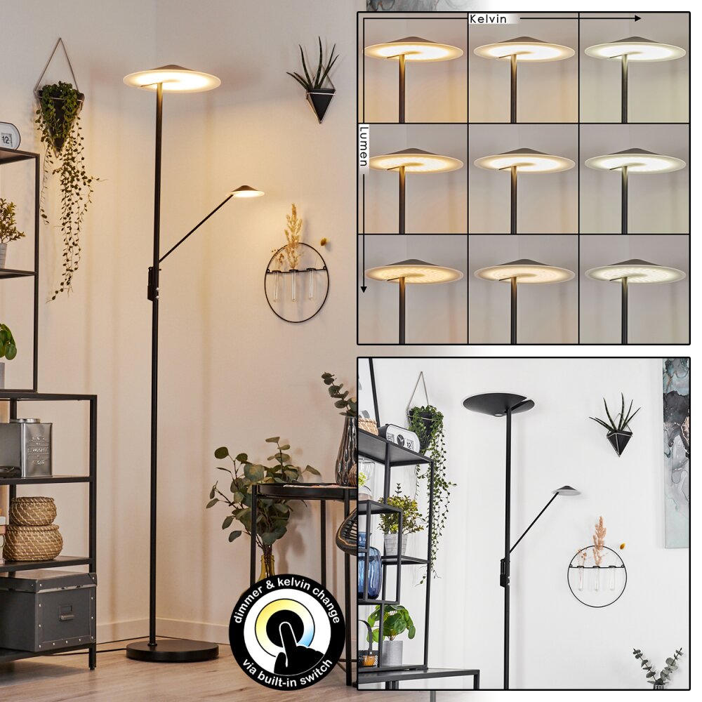 Choupico Uplighter LED Zwart, 2-lichts main product photo