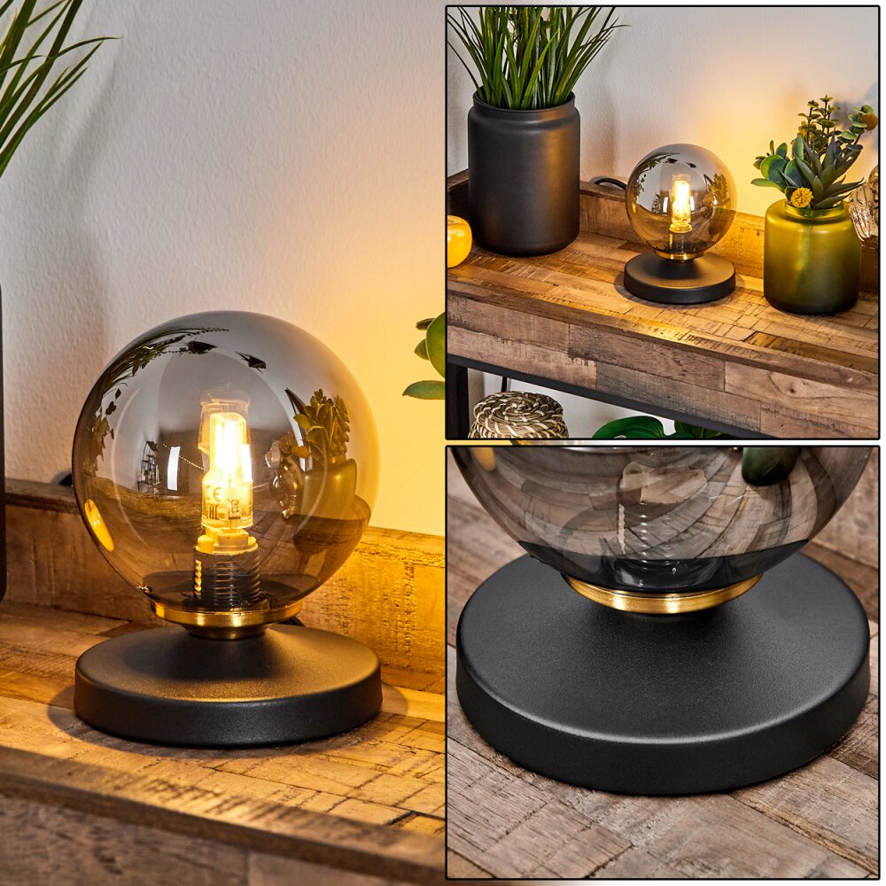 Chehalis Tafellamp Messing, Zwart, 1-licht main product photo