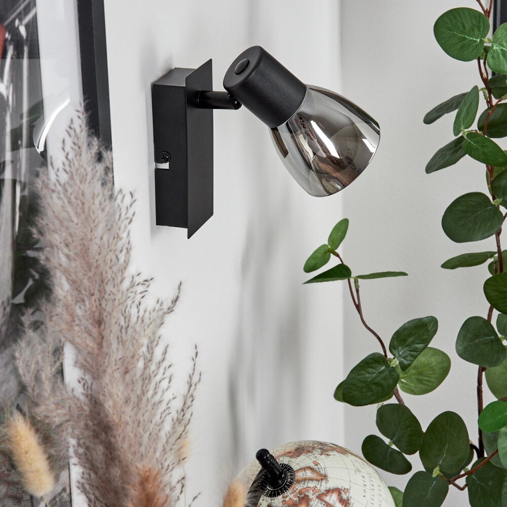Murianette Muurlamp Zwart, 1-licht