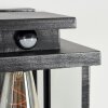 Tieva Buiten muurverlichting Zwart, Zilver, 1-licht, Bewegingsmelder