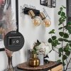Laharie Muurlamp Oud messing, Zwart, 2-lichts