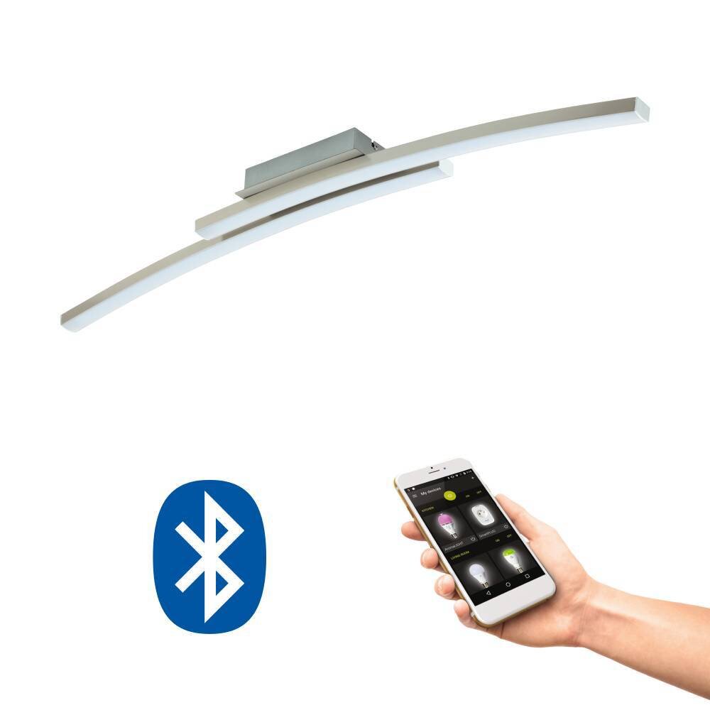 Eglo FRAIOLI-C Plafondlamp LED Nikkel mat, 2-lichts, Kleurwisselaar main product photo