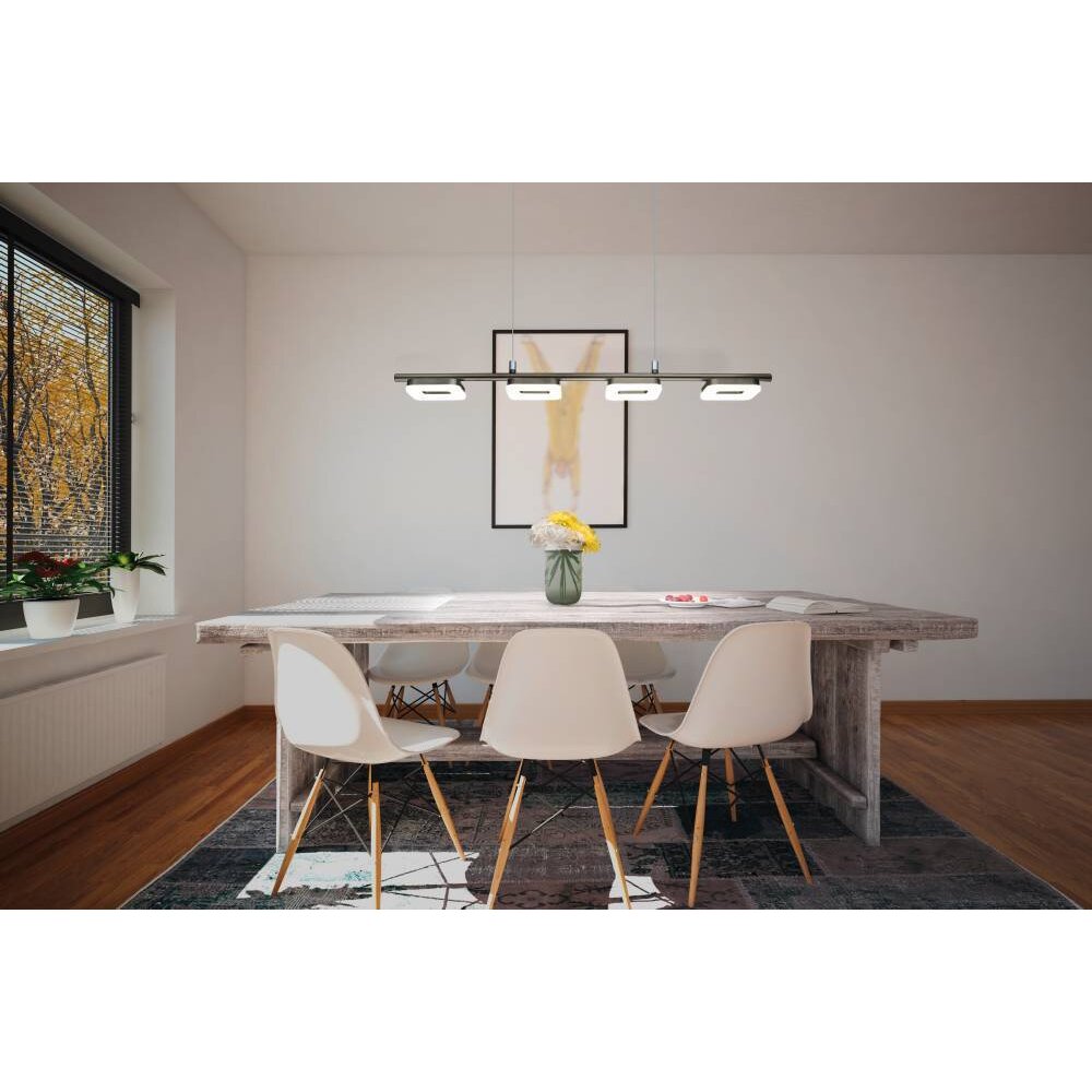 Eglo TORRETTA Hanglamp LED Nikkel mat, 4-lichts main product photo
