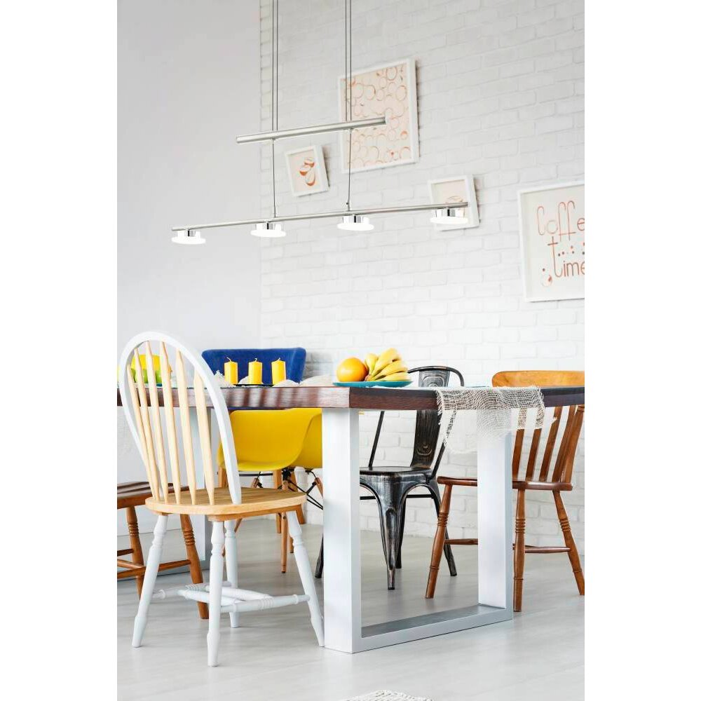 Eglo BORRIOL Hanglamp LED Nikkel mat, 4-lichts main product photo