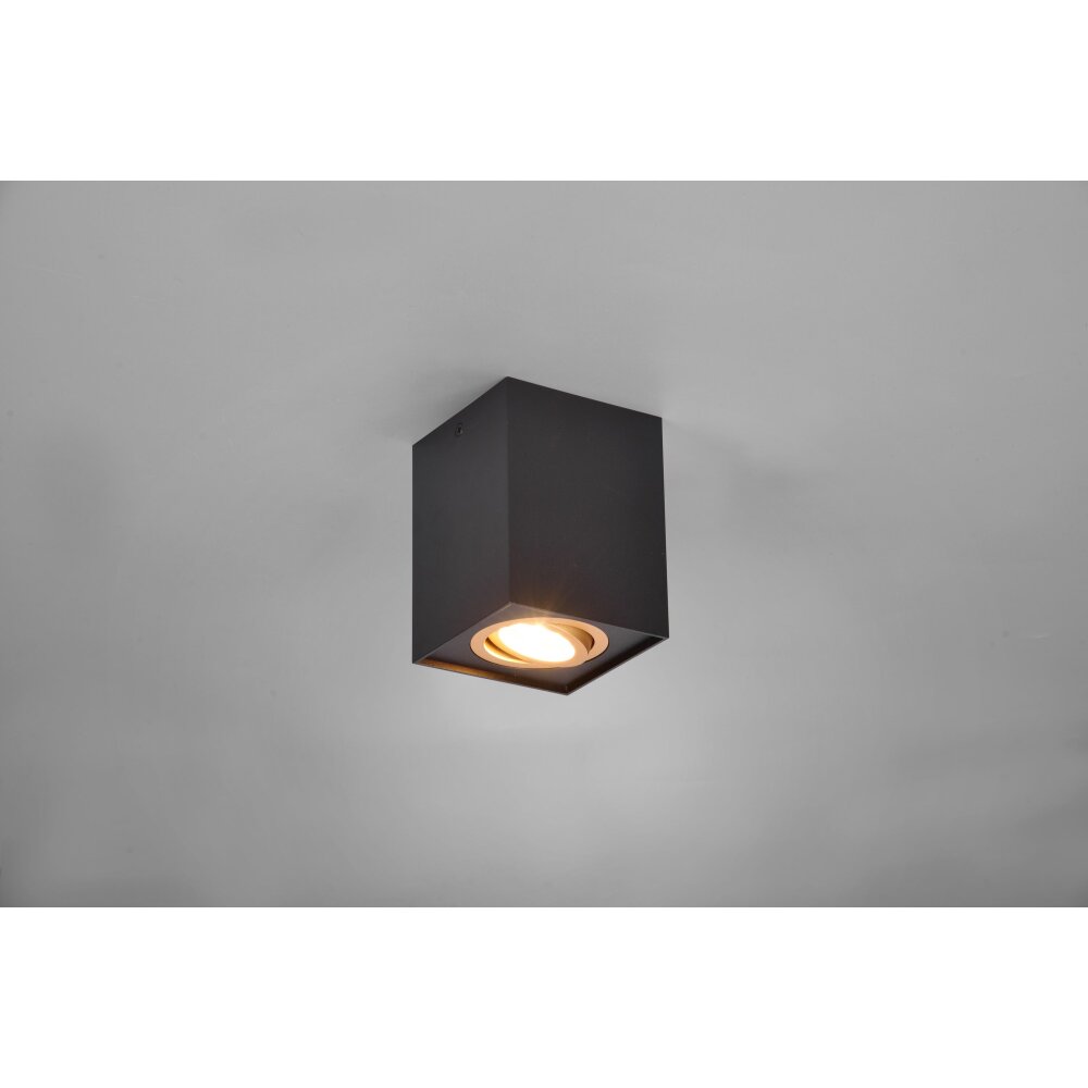 Trio Cookie Plafondlamp Goud, Zwart, 1-licht main product photo
