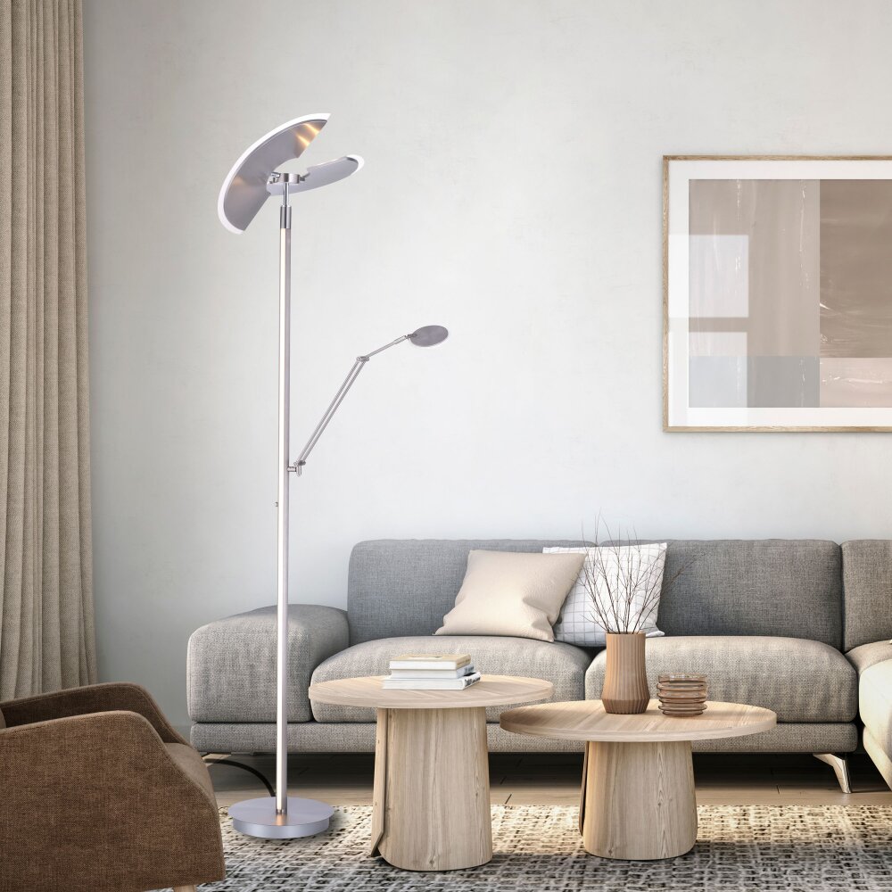 Paul Neuhaus PURE-MUTIL Uplighter LED Staal geborsteld, 2-lichts main product photo