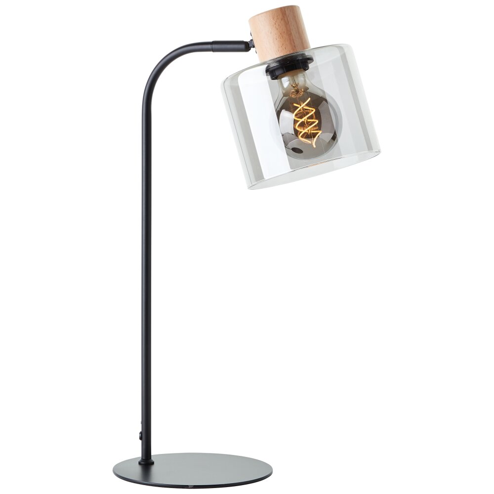 Brilliant Weald Tafellamp Hout licht, Zwart, 1-licht main product photo