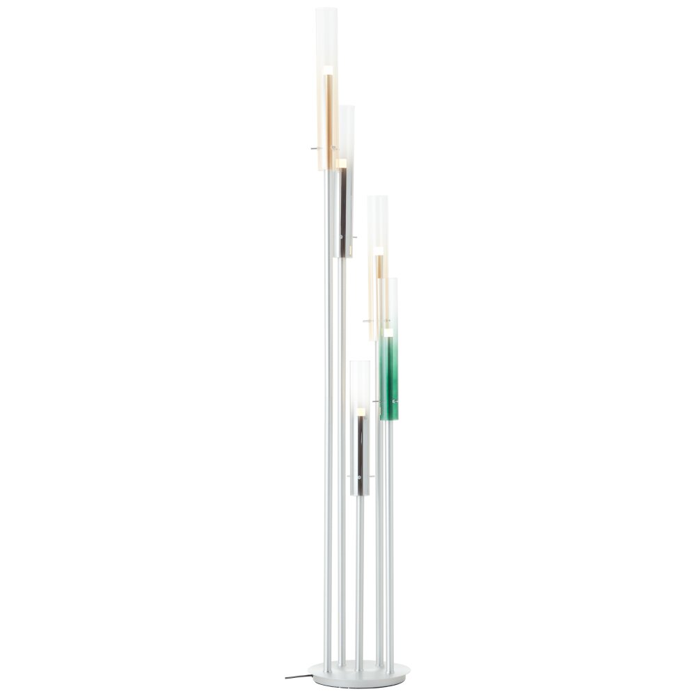 Brilliant Inez Staande lamp LED Zilver, 5-lichts
