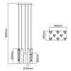 Brilliant Inez Hanglamp LED Zilver, 8-lichts