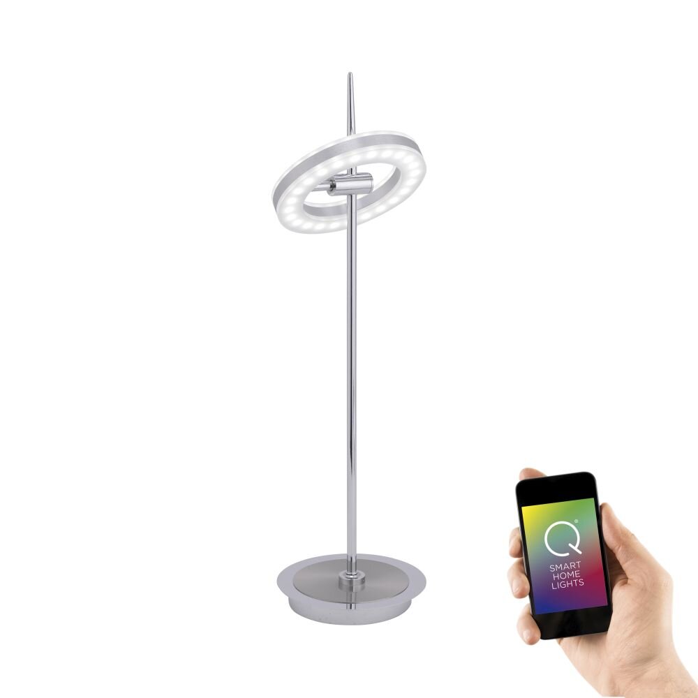 Paul Neuhaus Q-AMY Tafellamp LED roestvrij staal, 2-lichts, Afstandsbediening main product photo