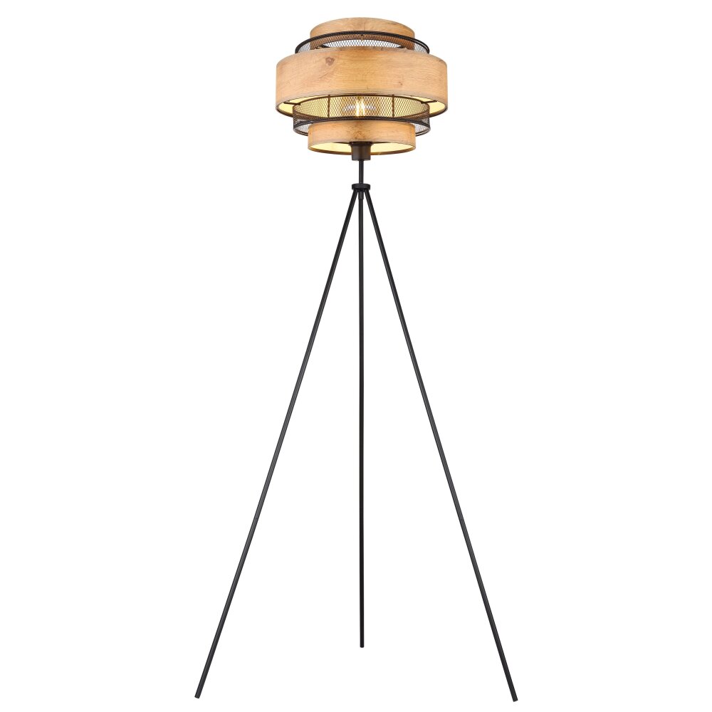 Globo SOENI Staande lamp Zwart, 1-licht