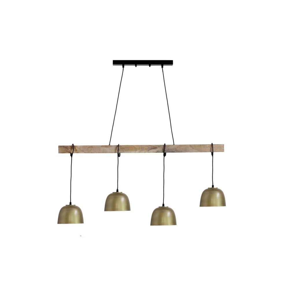Globo HERMI Hanger Oud messing, Natuurlijke kleuren, 4-lichts main product photo