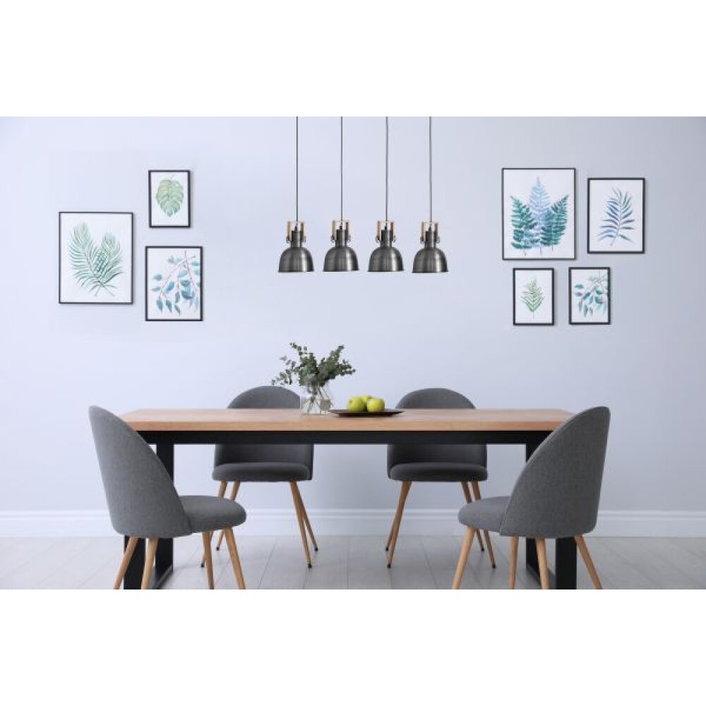 Globo HERMI Hanger Antiek, Natuurlijke kleuren, 4-lichts main product photo