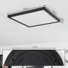 Folgares Plafondpaneel LED Zwart, 1-licht