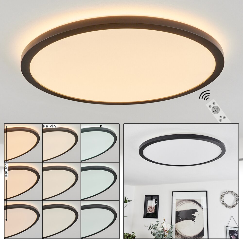 Sasinhosa Plafondpaneel LED Zwart, 1-licht, Afstandsbediening main product photo