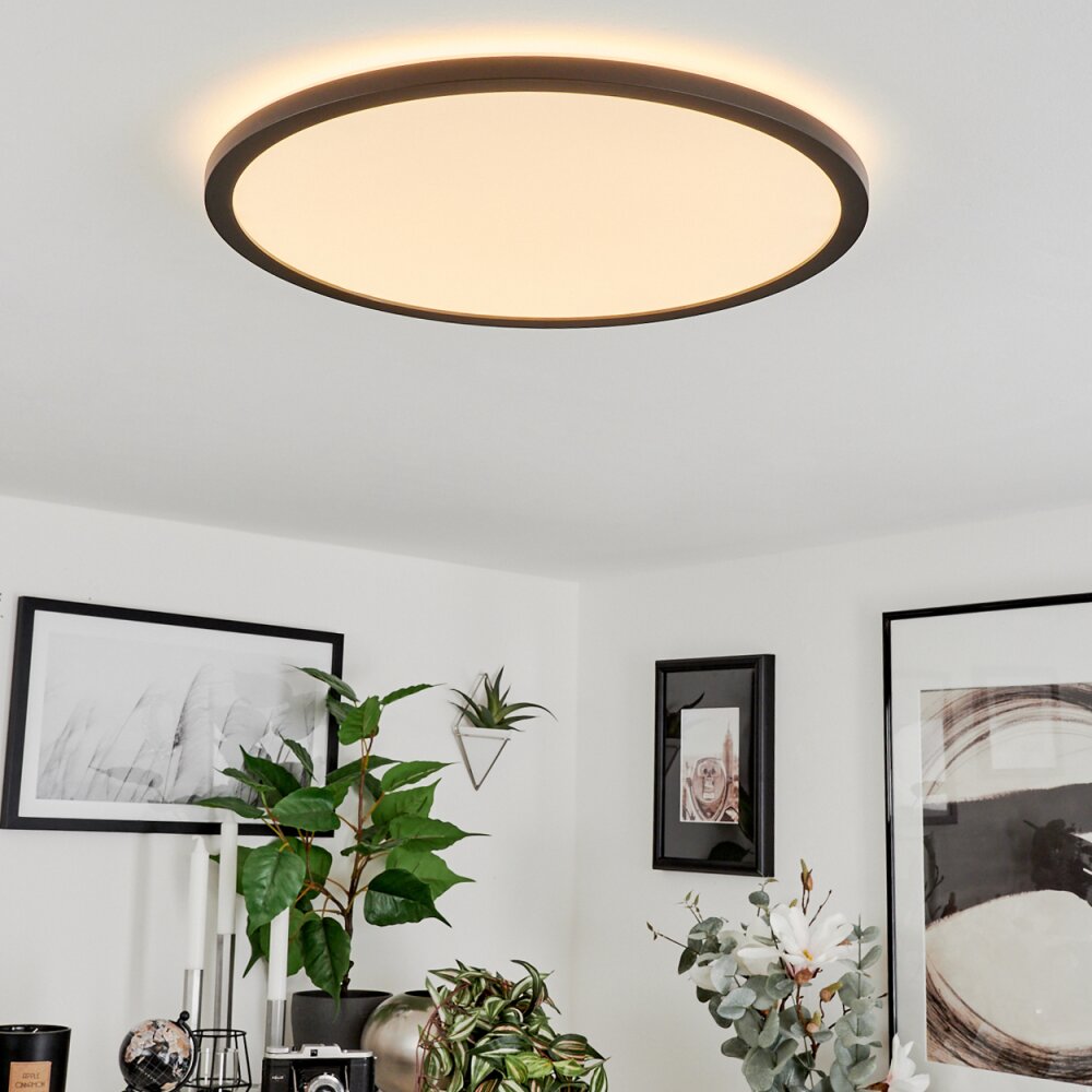 Sasinhosa Plafondpaneel LED Zwart, 1-licht, Afstandsbediening