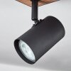 Javel Plafondlamp Bruin, houtlook, Zwart, 2-lichts