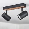 Javel Plafondlamp Bruin, houtlook, Zwart, 2-lichts