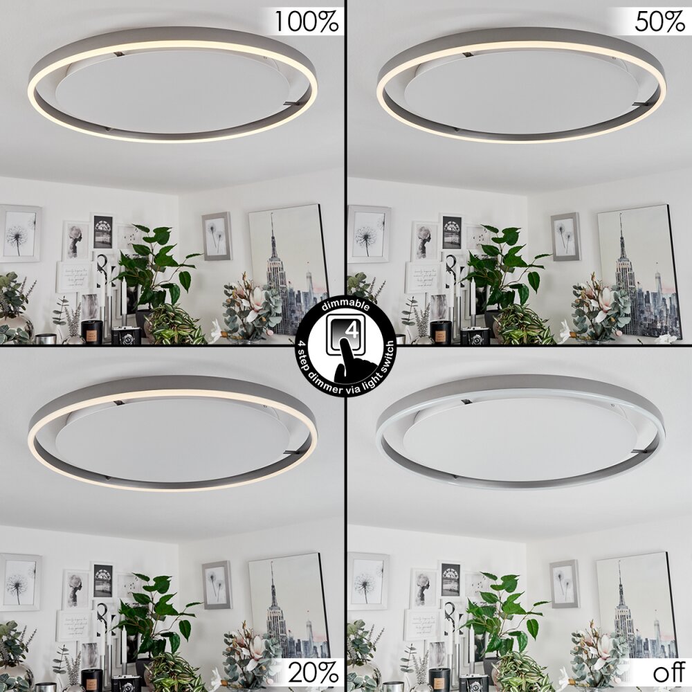 Barril Plafondlamp LED Wit, 1-licht