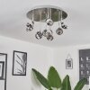 Fernandaires Plafondlamp LED Nikkel mat, 18-lichts