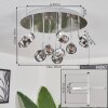 Fernandaires Plafondlamp LED Nikkel mat, 18-lichts