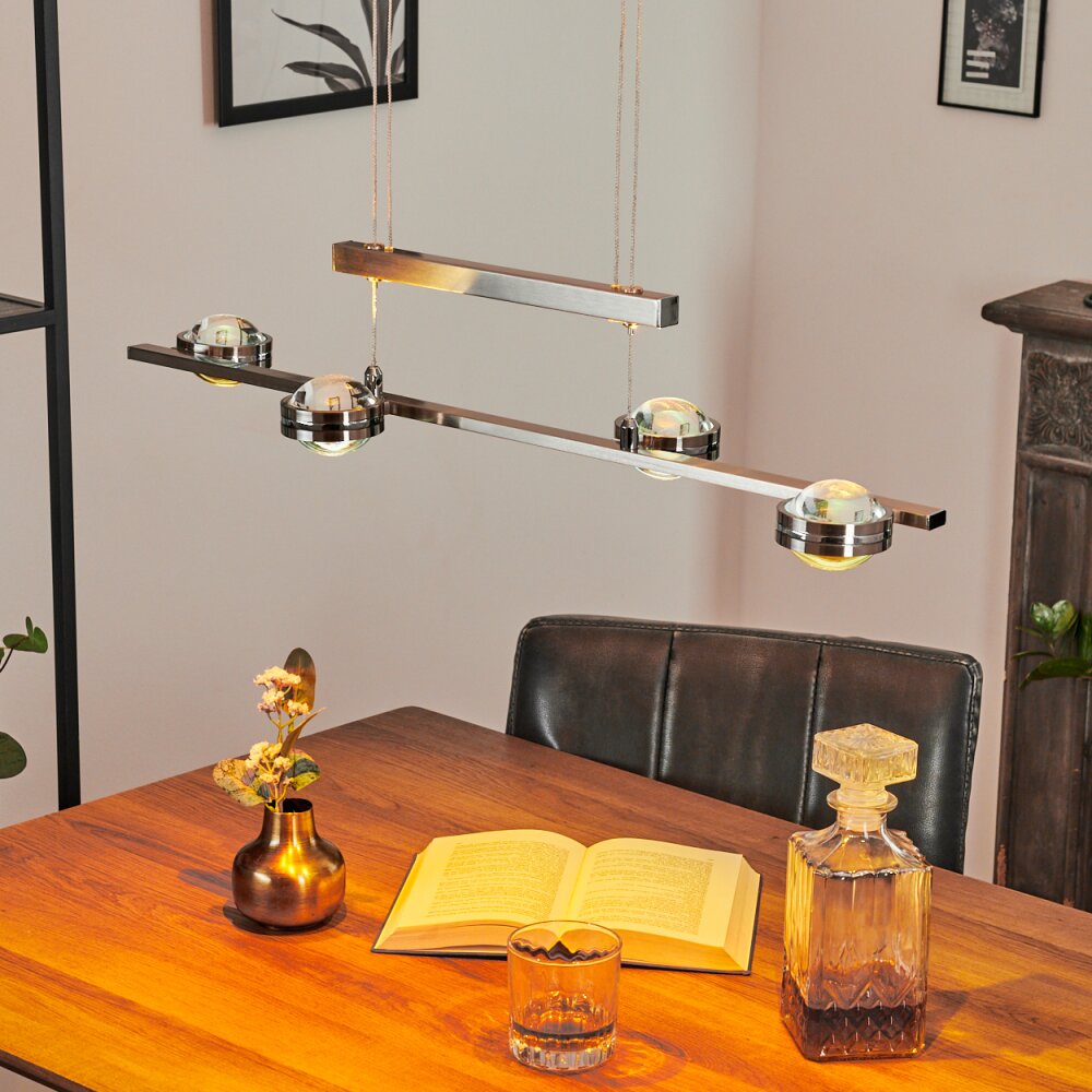 Fernandaires Hanglamp LED Nikkel mat, 8-lichts main product photo