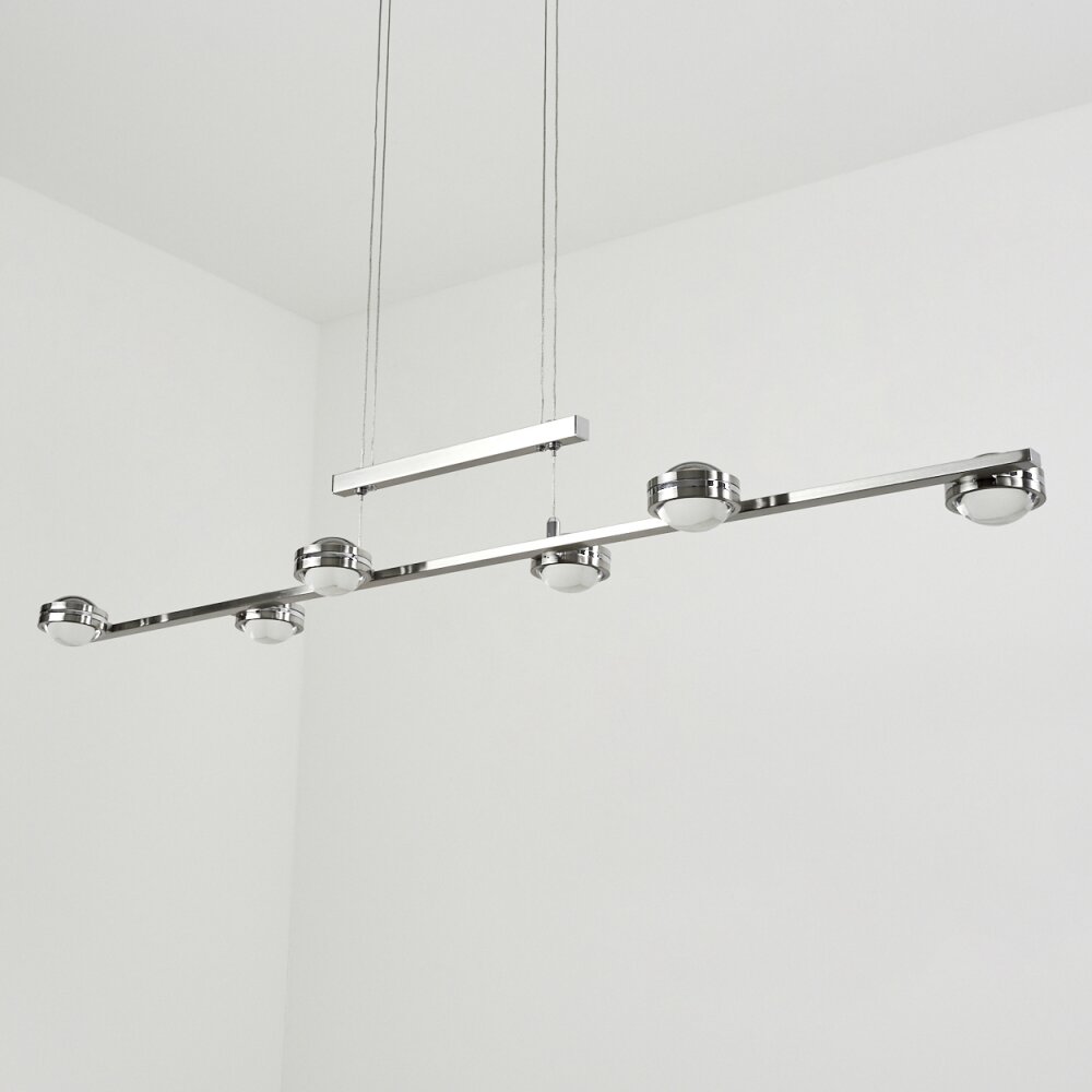 Fernandaires Hanglamp LED Nikkel mat, 12-lichts