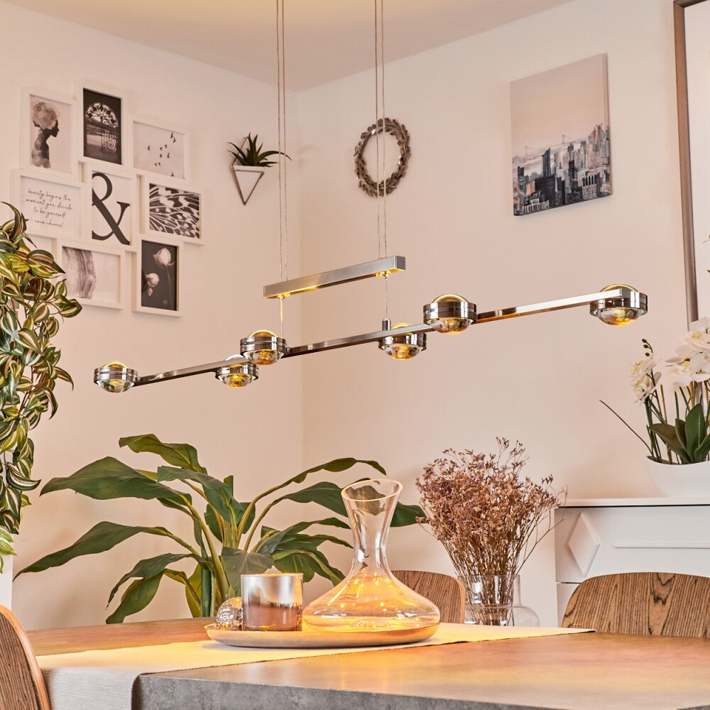 Fernandaires Hanglamp LED Nikkel mat, 12-lichts