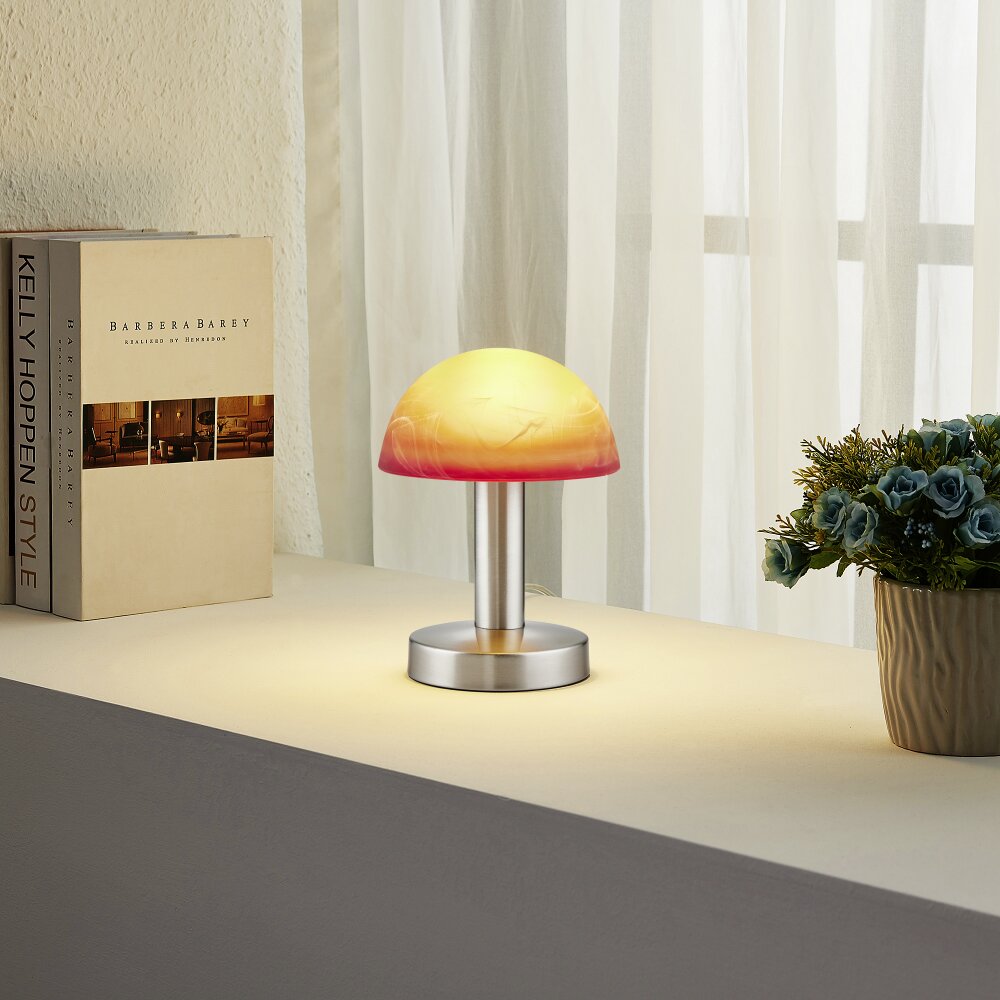 Trio Fynn 2 Tafellamp Nikkel mat, 1-licht main product photo