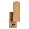 Globo STYLE Buiten muurverlichting houtlook, 2-lichts, Bewegingsmelder