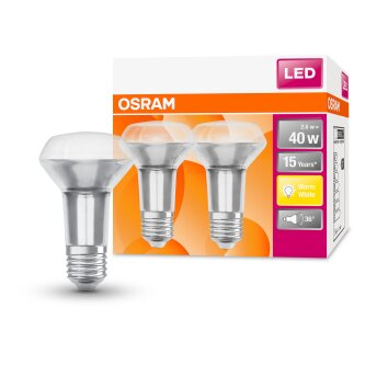 OSRAM LED STAR Set van 2 E27 2,6 watt 2700 kelvin 210 lumen OSRAM LED STAR Set van 2 E27 2,6 watt 2700 kelvin 210 lumen