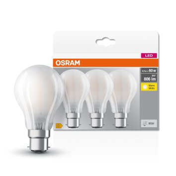 OSRAM CLASSIC A Set van 3 LED B22d 6,5 Watt 2700 Kelvin 806 Lumen OSRAM CLASSIC A Set van 3 LED B22d 6,5 Watt 2700 Kelvin 806 Lumen