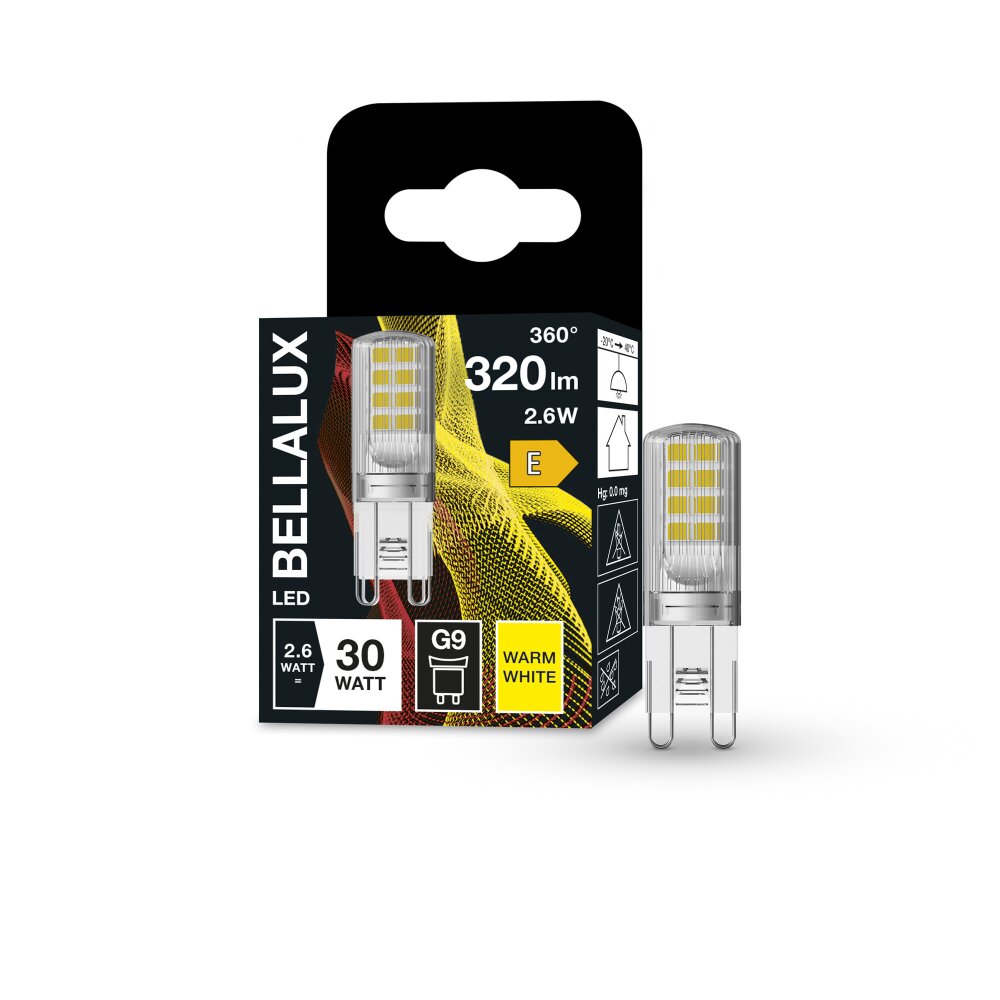 BELLALUX® LED G9 2,6 Watt 2700 Kelvin 320 Lumen main product photo