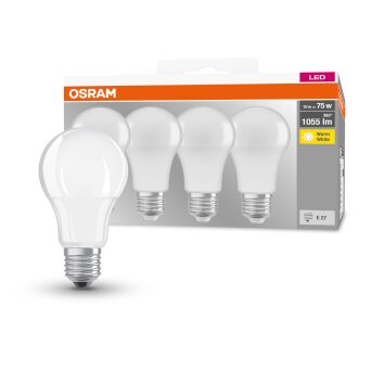 OSRAM CLASSIC A Set van 4 LED E27 10 Watt 2700 Kelvin 1055 Lumen OSRAM CLASSIC A Set van 4 LED E27 10 Watt 2700 Kelvin 1055 Lumen