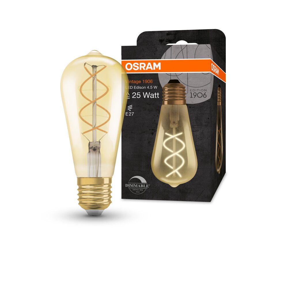 OSRAM Vintage 1906® LED E27 4 Watt 2000 kelvin 300 Lumen main product photo