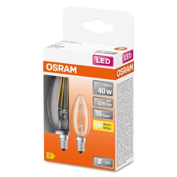 OSRAM LED Retrofit Set van 2 E14 4 Watt 2700 Kelvin 470 Lumen OSRAM LED Retrofit Set van 2 E14 4 Watt 2700 Kelvin 470 Lumen