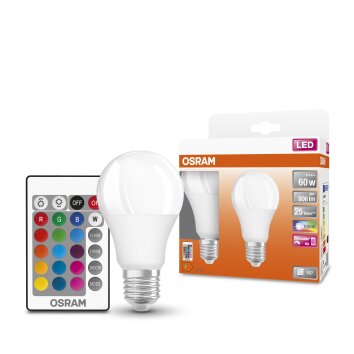 OSRAM LED Retrofit Set van 2 E27 9,4 Watt 2700 Kelvin 806 Lumen OSRAM LED Retrofit Set van 2 E27 9,4 Watt 2700 Kelvin 806 Lumen