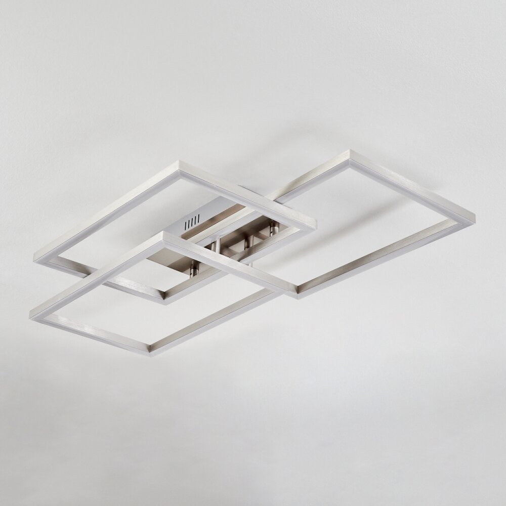 Relous Plafondlamp LED roestvrij staal, 3-lichts, Afstandsbediening, Kleurwisselaar