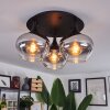 Azurara Plafondlamp Zwart, 3-lichts